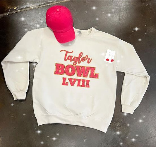 Beige Taylor Swift Superbowl Sweatshirt